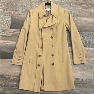 New York & Company Cream Trench Coat